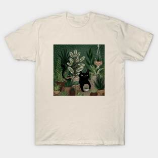 Cat and Plants T-Shirt